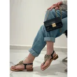 Sandali Donna Primavera/Estate Made in Cina Tempo libero Tacco Largo Infradito — foto 1