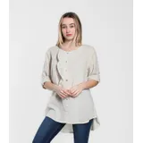 Camicetta Camicia Casual Donna Primavera/Estate Made in Italia Quotidiano Colore Unico Standard — foto 1