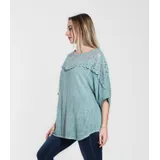 Camicetta Camicia Casual Donna Primavera/Estate Made in Italia Quotidiano Colore Unico Standard — foto 3