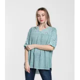 Camicetta Camicia Casual Donna Primavera/Estate Made in Italia Quotidiano Colore Unico Standard — foto 5