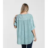 Camicetta Camicia Casual Donna Primavera/Estate Made in Italia Quotidiano Colore Unico Standard — foto 4