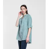 Camicetta Camicia Casual Donna Primavera/Estate Made in Italia Quotidiano Colore Unico Standard — foto 3