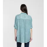 Camicetta Camicia Casual Donna Primavera/Estate Made in Italia Quotidiano Colore Unico Standard — foto 4