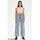 Jeans Larghi Donna Primavera Made in Cina Quotidiano Colore Unico Standard — foto 1