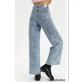 Jeans Larghi Donna Primavera Made in Cina Quotidiano Colore Unico Standard — foto 3