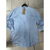 Camicie(U) Uomo Camicia Casual Uomo Estate Made in Italia Tempo libero Colore Unico Standard Bottoni — foto 1