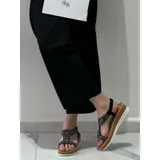 Sandali Classici Donna Primavera/Estate Made in Cina Tempo libero Zeppe Aperta — foto 1