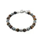 Bracciali Uomo Perline in Pietra Lunghezza17cm+3cm Allungamento — foto 3