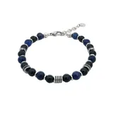 Bracciali Uomo Perline in Pietra Lunghezza17cm+3cm Allungamento — foto 1