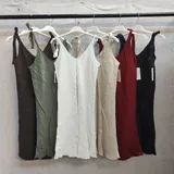 Vestiti Genere Vestiti Donna Estate Made in Italia Quotidiano Colore Unico Standard — foto 3