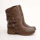 Stivali Biker con fibbie Super leggero Tacco 3 cm Donna Autunno/Inverno Made in China Quotidiano Piatto Tonda MARTIN PESCATORE — foto 4