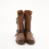 Stivali Biker con fibbie e borchie Super leggero Tacco 3 cm Donna Autunno/Inverno Made in China Quotidiano Piatto Tonda MARTIN PESCATORE — foto 3