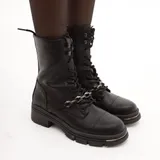 Stivaletti Anfibi con lacci e catena Super leggero Tacco 3 cm Donna Autunno/Inverno Made in China Quotidiano Piatto Tonda MARTIN PESCATORE — foto 1