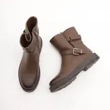 Stivaletti Anfibi con fibbie Super leggero Tacco 3 cm Donna Autunno/Inverno Made in China Quotidiano Piatto Tonda MARTIN PESCATORE — foto 5