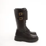 Stivaletti Anfibi con lacci e fibbie Super leggero Tacco 3 cm Donna Autunno/Inverno Made in China Quotidiano Piatto Tonda MARTIN PESCATORE — foto 4
