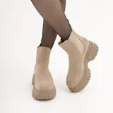 Stivaletti con elastico Super leggero Zeppa 6 cm Donna Autunno/Inverno Made in China Quotidiano Zeppe Tonda MARTIN PESCATORE — foto 1