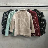 Cappotti(D) Genere Giacca Cappotti Corti Donna Autunno/Inverno Made in Italia Quotidiano Colori Casuale Curvy(taglie forti) — foto 3
