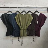 T-Shirt & Top(D) Genere Canottiera Donna Autunno/Inverno Made in Italia Quotidiano Colore Unico Curvy(taglie forti) — foto 3
