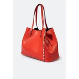 Borsa Spalla Donna Quattro stagioni Made in Italia Quotidiano Colore Unico Bottoni — foto 5