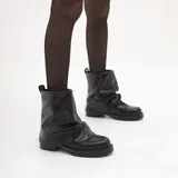 Stivaletti Biker con doppio strato Super leggero Tacco 5 cm Donna Autunno/Inverno Made in China Quotidiano Tacco Largo Tonda MARTIN PESCATORE — foto 3