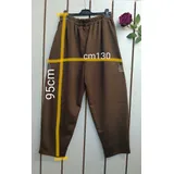 Pantaloni(D) Genere Pantaloni Donna Autunno/Inverno Made in Italia Tempo libero Colori Casuale Curvy(taglie forti) Monocromo Viscosa — foto 4
