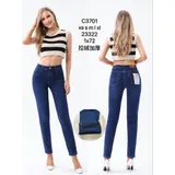 Jeans Skinny Donna Quattro stagioni Made in Cina Quotidiano Colore Unico Standard Felpato — foto 1