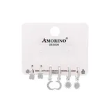 Set di 6pz Orecchini a Cerchio  con Zirconi Pavé — foto 3