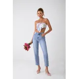 Jeans(D) Genere Jeans Larghi Donna Quattro stagioni Made in Cina Tempo libero Colore Unico Standard — foto 3