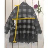 Giacche(D) Genere Giacca di Pile Cappotti Donna Autunno/Inverno Made in Italia Tempo libero Colori Casuale Curvy(taglie forti) Monocromo — foto 4