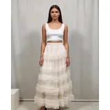 Gonne Genere Gonna lunga Donna Quattro stagioni Made in Cina Quotidiano Vari Colori Standard Pizzo — foto 1