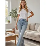 Jeans(D) Genere Jeans Slim Fit Donna Primavera/Estate Made in Cina Tempo libero Colore Unico Standard Tinto a freddo — foto 3