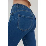 Jeans(D) Genere Jeans Slim Fit Donna Quattro stagioni Made in Cina Quotidiano Colore Unico Standard Monocromo — foto 3
