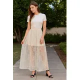 Gonne Genere Gonna  Donna Primavera/Estate Made in Italia Quotidiano Vari Colori Standard Pizzo — foto 1