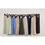 Pantaloni(D) Genere Pantaloni Donna Primavera/Estate Made in Italia Quotidiano Vari Colori Standard Monocromo Viscosa elastico — foto 4