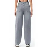 Jeans(D) Genere Jeans Larghi Donna Primavera/Estate Made in Cina Quotidiano Colore Unico Standard Monocromo — foto 3
