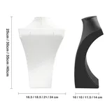 1pz Espositore Porta Collana a Busto in Similpelle Altezza 35cm — foto 3