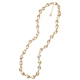 Collana Lunga a Catena con Maglie Ovali e Anellini Decorativi — foto 1