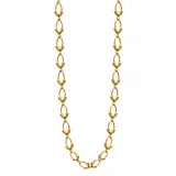 Collana Lunga a Catena con Maglie Ovali e Anellini Decorativi — foto 3
