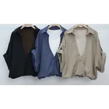 Camicie(D) Genere Camicetta Camicia Casual Donna Primavera/Estate Made in Cina Quotidiano Vari Colori Standard Monocromo Cotone — foto 4