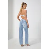 Jeans(D) Genere Jeans Larghi Donna Quattro stagioni Made in Cina Tempo libero Colore Unico Standard — foto 3