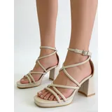 Sandali con Tacchi Donna Primavera/Estate Made in Cina Tempo libero Tacco Largo Aperta — foto 3