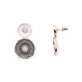 Orecchini Floreali Smaltati con Strass — foto 3