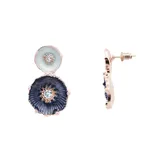 Orecchini Floreali Smaltati con Strass — foto 5