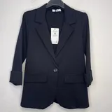 Giacche(D) Genere Giacca Blazer Giacca Donna Quattro stagioni Made in Italia Quotidiano Colore Unico Standard Monocromo — foto 4