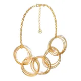 Collana a Cinque Anelli Multicerchio Intrecciati — foto 1