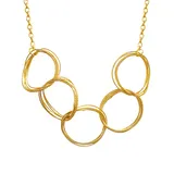 Collana a Cinque Anelli Multicerchio Intrecciati — foto 3