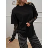 T-Shirt Donna Quattro stagioni Made in Italia Quotidiano Vari Colori Standard Monocromo — foto 1
