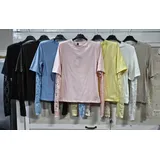 T-Shirt Donna Quattro stagioni Made in Italia Quotidiano Vari Colori Standard Monocromo — foto 3