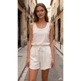 Pantaloni(D) Genere Pantaloni Shorts Donna Primavera/Estate Made in Italia Quotidiano Vari Colori Standard Monocromo elastico — foto 3