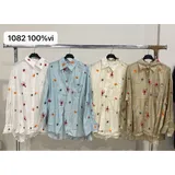 Camicia in viscosa con stampa marina — foto 4
